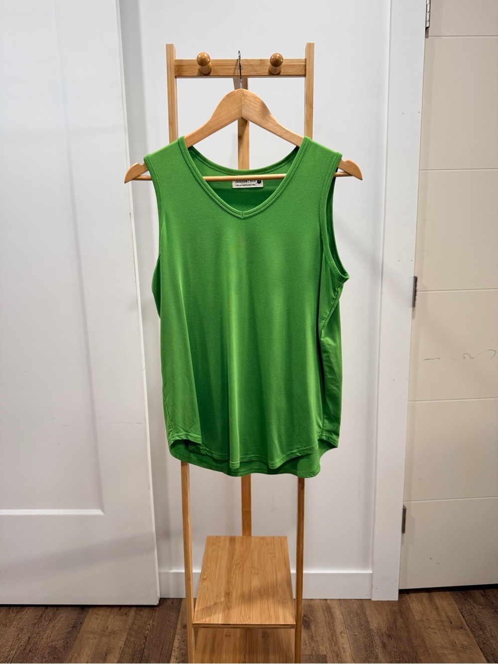 Jackson Rowe Vibrant Green V-Neck Performance Tank